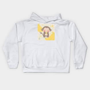 Banana Milk Monkey Kids Hoodie